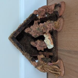 Vintage Rustic Nativity Scene